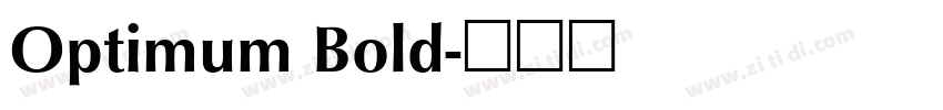 Optimum Bold字体转换